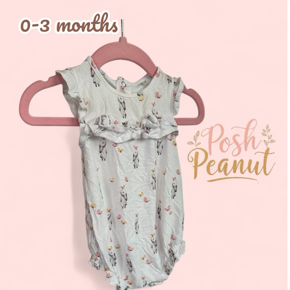 Posh Peanut Floral Bodysuit - Cream and Pink